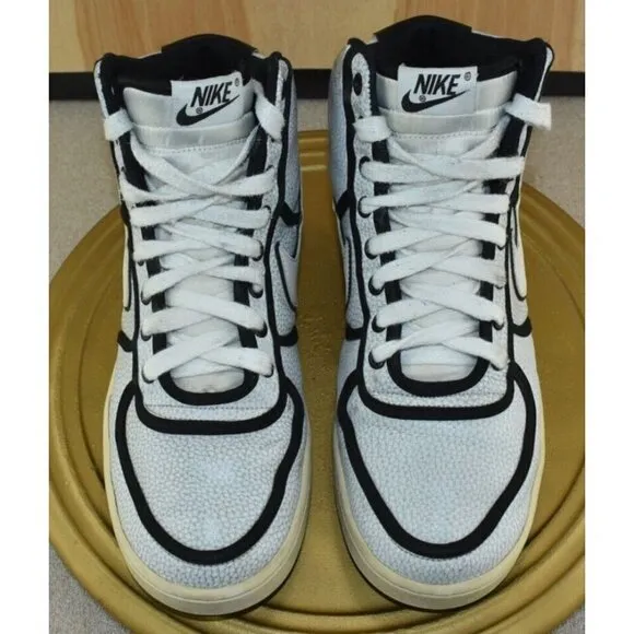 Nike Vandal High Men's Shoes Size 9 White/Black Basketball Sneakers 621187-100