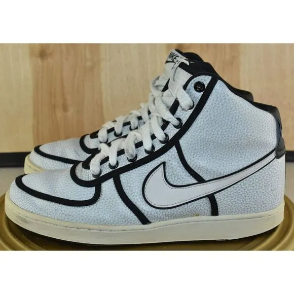 Nike Vandal High Men's Shoes Size 9 White/Black Basketball Sneakers 621187-100
