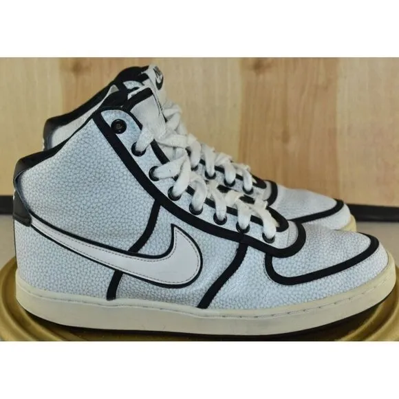 Nike Vandal High Men's Shoes Size 9 White/Black Basketball Sneakers 621187-100