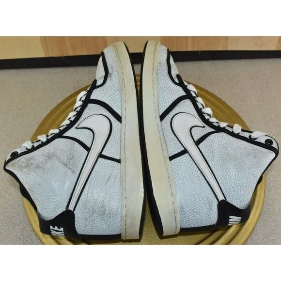 Nike Vandal High Men's Shoes Size 9 White/Black Basketball Sneakers 621187-100