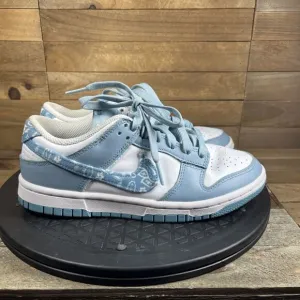 Nike Womens Size 6 Shoes Dunk Low Blue Paisley Sneakers Lace Up DH4401-101