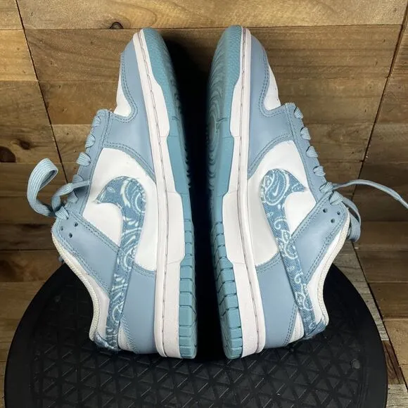 Nike Womens Size 6 Shoes Dunk Low Blue Paisley Sneakers Lace Up DH4401-101