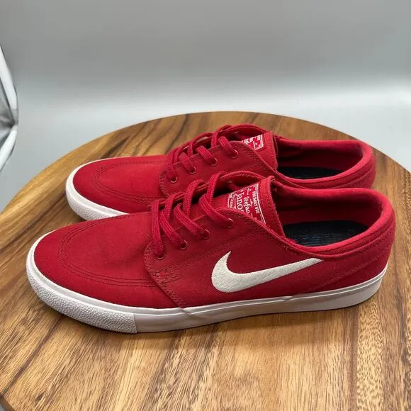 Nike Zoom Air Stefan Janoski Shoes Mens Size 10 Red Skateboarding Casual Sneaker
