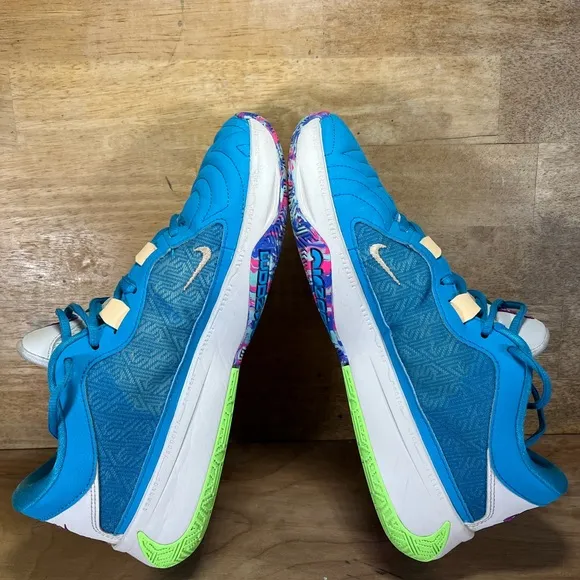 Nike Zoom Freak 5 Greece x Nigeria Mens Sz 8 Basketball Shoes Sneakers Blue