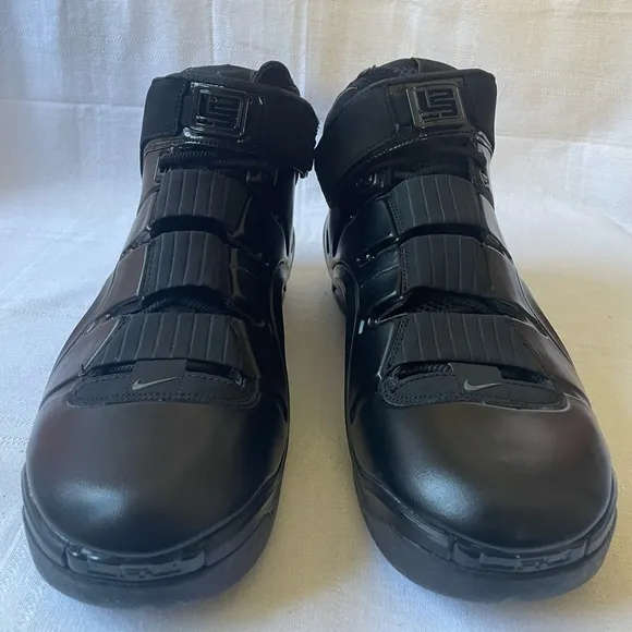 Nike Zoom Lebron IV 4 Black Anthracite Mens Basketball Shoes Size 9.5 FJ1597-001