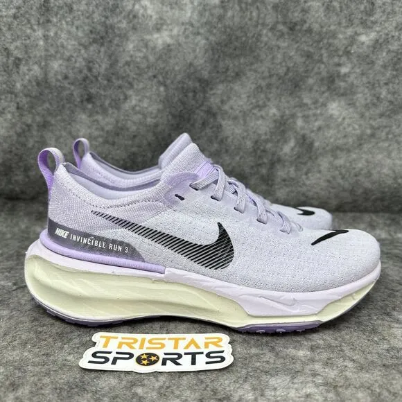 Nike ZoomX Invincible 3 Running Shoes Womens Size 8 Wide Barely Grape FN7797-500