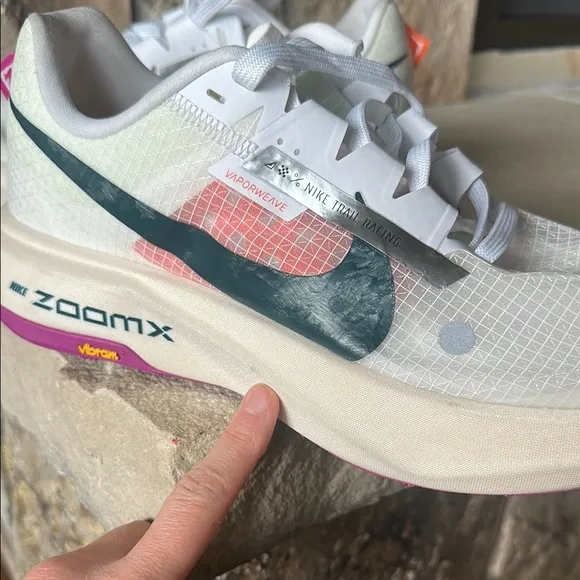 Nike ZoomX Running Shoes - White and Pink-size 12