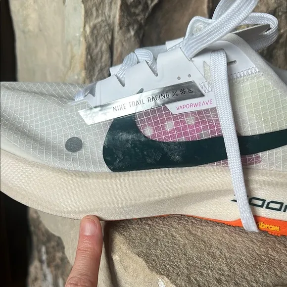 Nike ZoomX Running Shoes - White and Pink-size 12