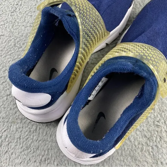 Nike sock dart Midnight Navy Mens 8‎ Shoes Blue White Slip On Athletic Sneakers