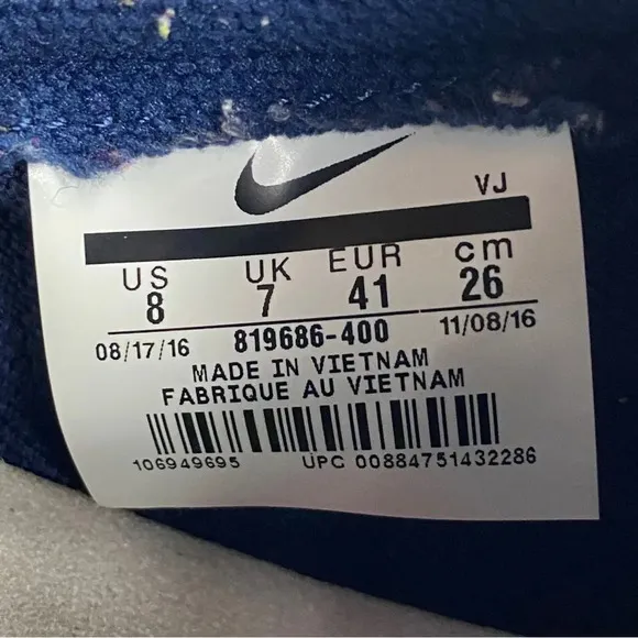 Nike sock dart Midnight Navy Mens 8‎ Shoes Blue White Slip On Athletic Sneakers