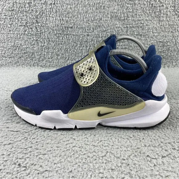 Nike sock dart Midnight Navy Mens 8‎ Shoes Blue White Slip On Athletic Sneakers
