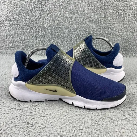 Nike sock dart Midnight Navy Mens 8‎ Shoes Blue White Slip On Athletic Sneakers