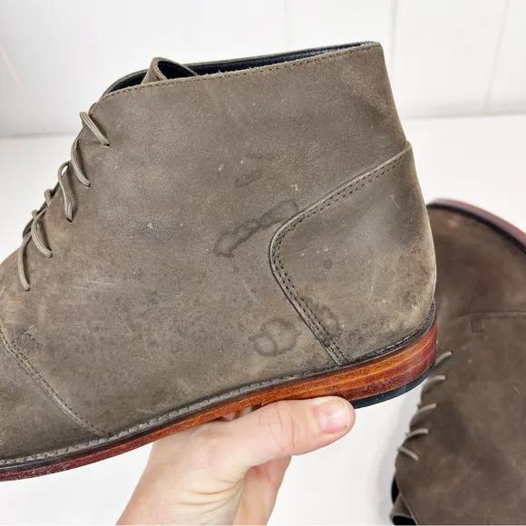 Nisolo Chukka Boots Brown Suede Leather Lace Up Size Mens 11 Casual