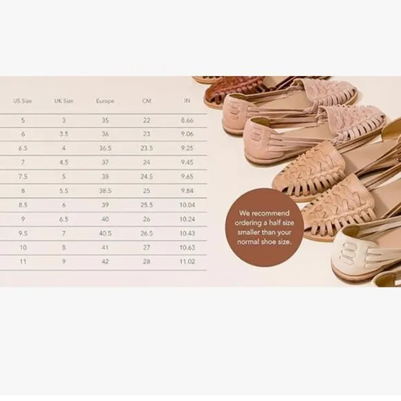 Nisolo  Huarache Sandals, Slip-On Comfort Sandals in Almond NWT in Box