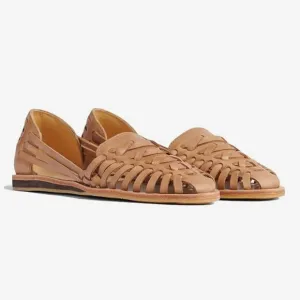 Nisolo  Huarache Sandals, Slip-On Comfort Sandals in Almond NWT in Box