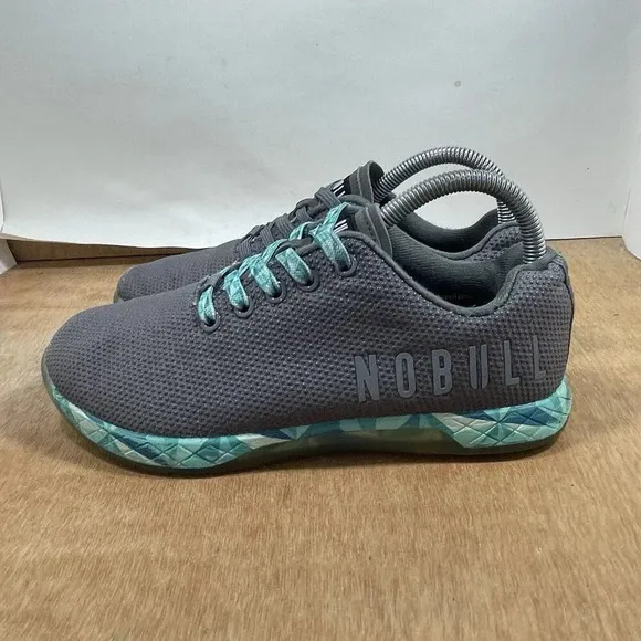 NO BULL Women Size 7.5 Grey SuperFabric Trainers Running Shoes