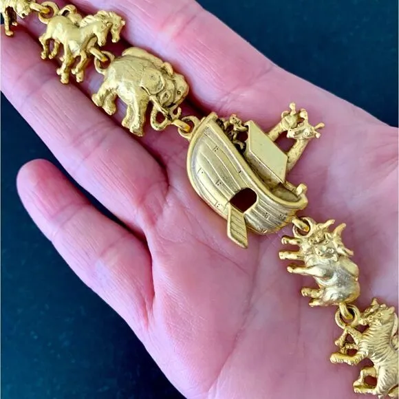 Noah’s Ark Charm Link Bracelet, Teen Girl Bible Mitzvah Confirmation Gift, Noah