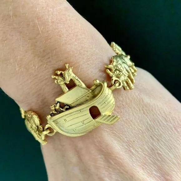 Noah’s Ark Charm Link Bracelet, Teen Girl Bible Mitzvah Confirmation Gift, Noah