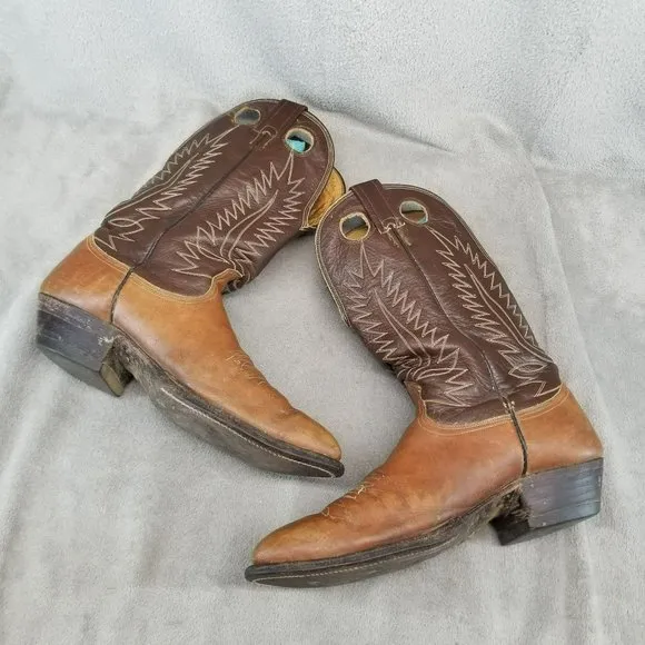 Nocana Shoes Mens Size 10.5 Brown Leather Western Boots