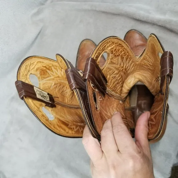 Nocana Shoes Mens Size 10.5 Brown Leather Western Boots