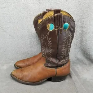 Nocana Shoes Mens Size 10.5 Brown Leather Western Boots
