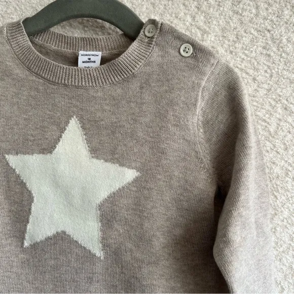 Nordstrom NWT Infant Baby Star Intarsia Pullover &amp; Pants‎ Set Size 18 Months
