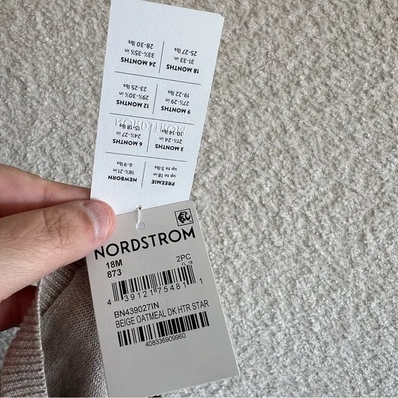 Nordstrom NWT Infant Baby Star Intarsia Pullover &amp; Pants‎ Set Size 18 Months
