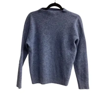 Nordstrom Signature Cashmere Sweater Mock Boat Neck Blue Knit Pullover‎ XL