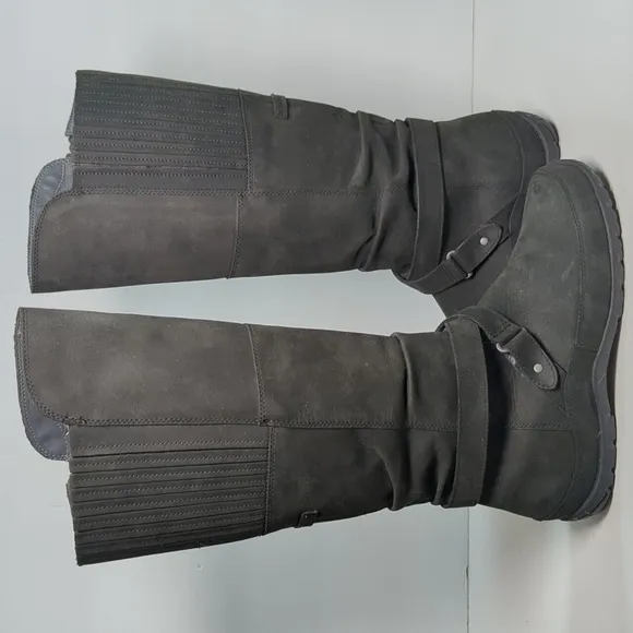 Northface Camryn II Tall black leather boot women's size 7 EU 38