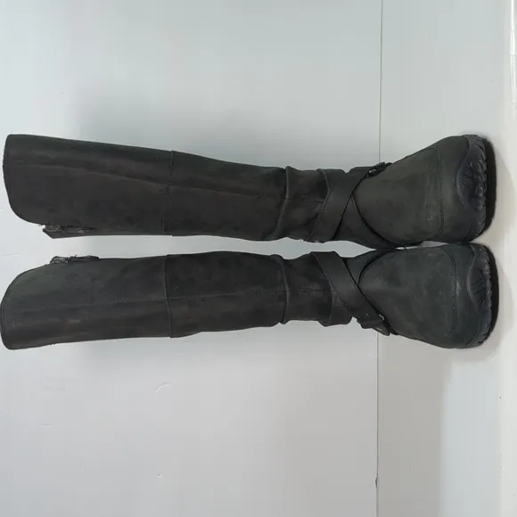 Northface Camryn II Tall black leather boot women's size 7 EU 38