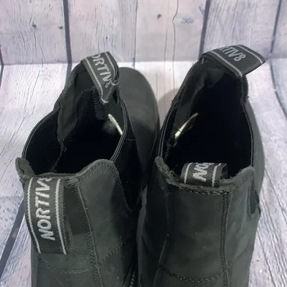 Nortiv 8 Mens Chelsea Work Boots Ankle Slip On Black Leather Workwear Outdoor 13