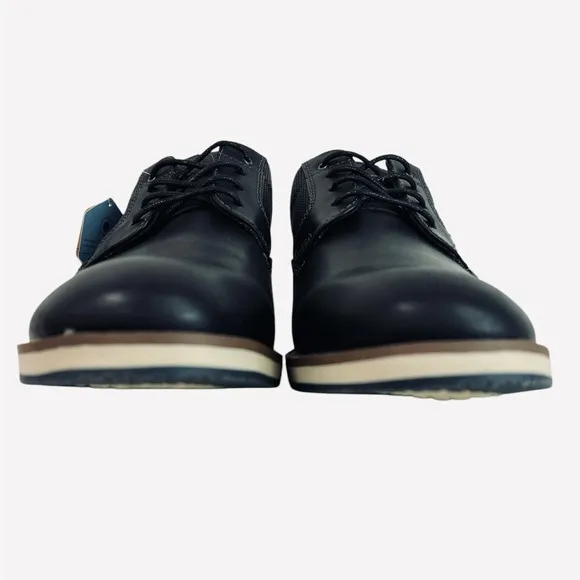 Nunn Bush Circuit Black Plain Toe Oxford Men's Leather Shoes Size 11