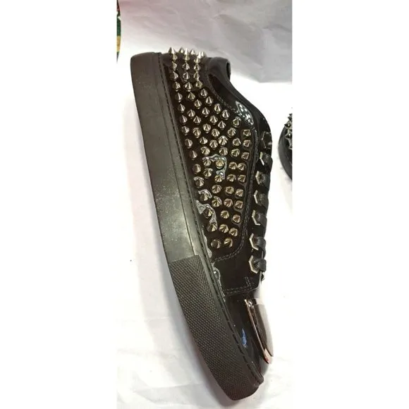 NWB Men's Fashion High End Size 10 44 Spiked Shoes Angelino  Sneakers $425