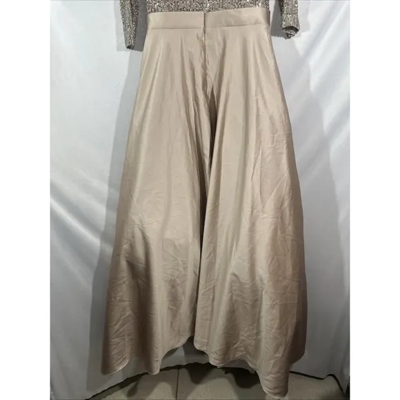 NWD $330 Betsy &amp; Adam [ 10 ]  A-line Satin Ball Gown Mocha S1793