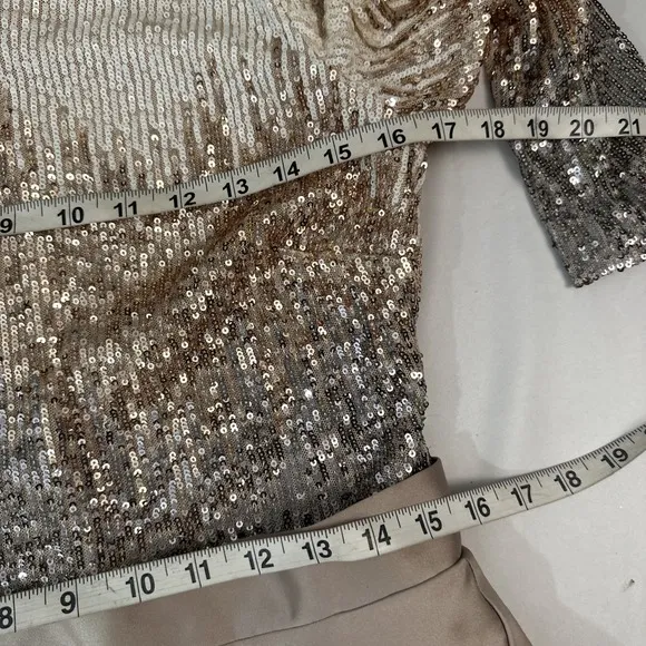 NWD $330 Betsy &amp; Adam [ 10 ]  A-line Satin Ball Gown Mocha S1793