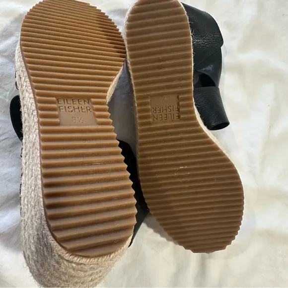 NWOB Eileen Fisher Willow Espadrille Wedge Sandal size  8.5 excellent condition!