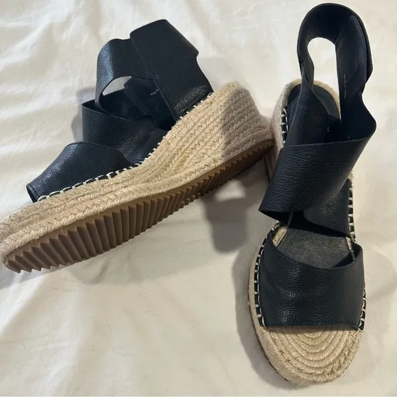 NWOB Eileen Fisher Willow Espadrille Wedge Sandal size  8.5 excellent condition!
