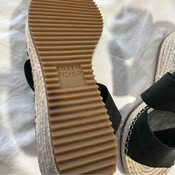 NWOB Eileen Fisher Willow Espadrille Wedge Sandal size  8.5 excellent condition!