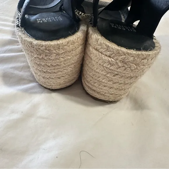 NWOB Eileen Fisher Willow Espadrille Wedge Sandal size  8.5 excellent condition!