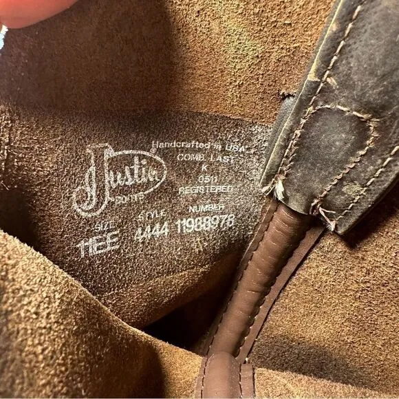 NWOB Justin Original Work Boots The Balusters Pull-On Bay Gaucho by Justin J-Max