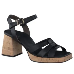 NWOB Paul Green Tina Sandal in Black Leather
