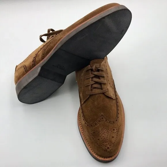 NWOB Polo Ralph Lauren Rhett Wingtip Lace Ups In Polo Snuff