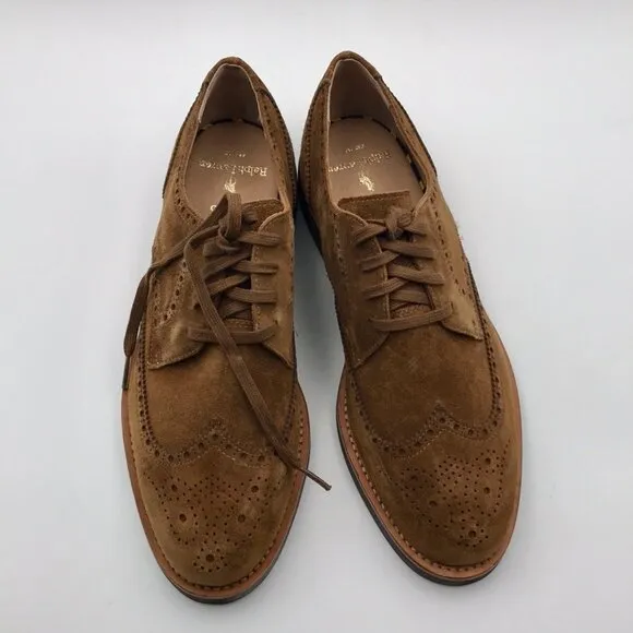 NWOB Polo Ralph Lauren Rhett Wingtip Lace Ups In Polo Snuff