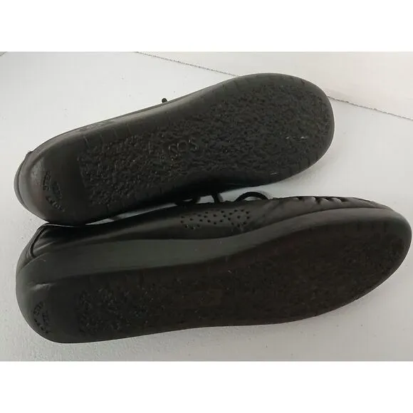 NWOB SAS Black Leather Lace Up Comfort Walking Shoes Women's‎ Size 9 S #