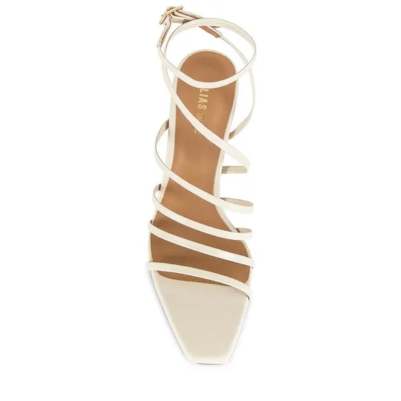 NWOT Alias Mae Isabelle Heel in Bone Cream Strappy Sandal