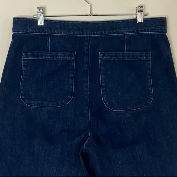 NWOT Ann Taylor Sculpting High Rise Sailor Crop Wide Leg Jeans in Indigo