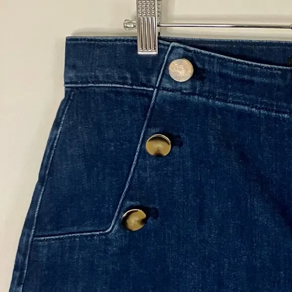 NWOT Ann Taylor Sculpting High Rise Sailor Crop Wide Leg Jeans in Indigo