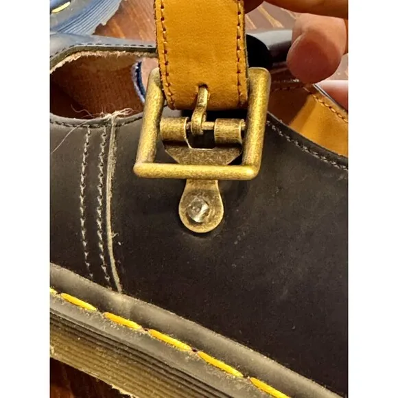 NWOT Dr. Martens POLLEY Smooth Leather Women Mary Jane Shoes Size 6 Black *READ*
