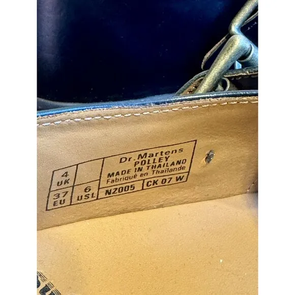 NWOT Dr. Martens POLLEY Smooth Leather Women Mary Jane Shoes Size 6 Black *READ*