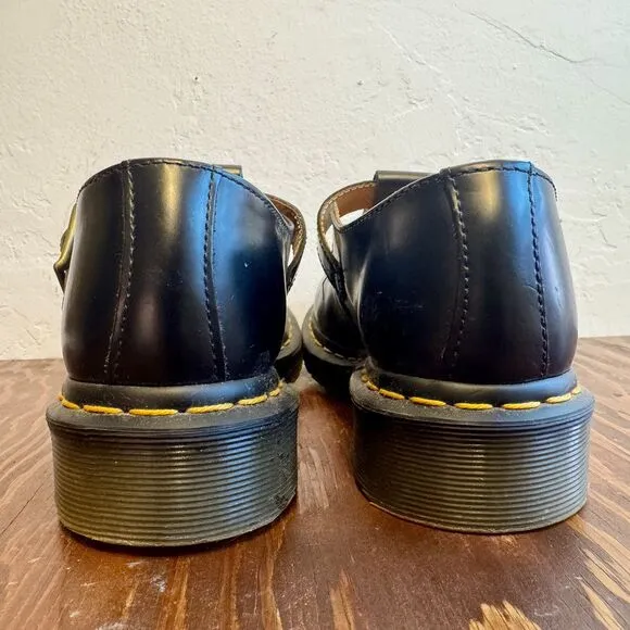 NWOT Dr. Martens POLLEY Smooth Leather Women Mary Jane Shoes Size 6 Black *READ*